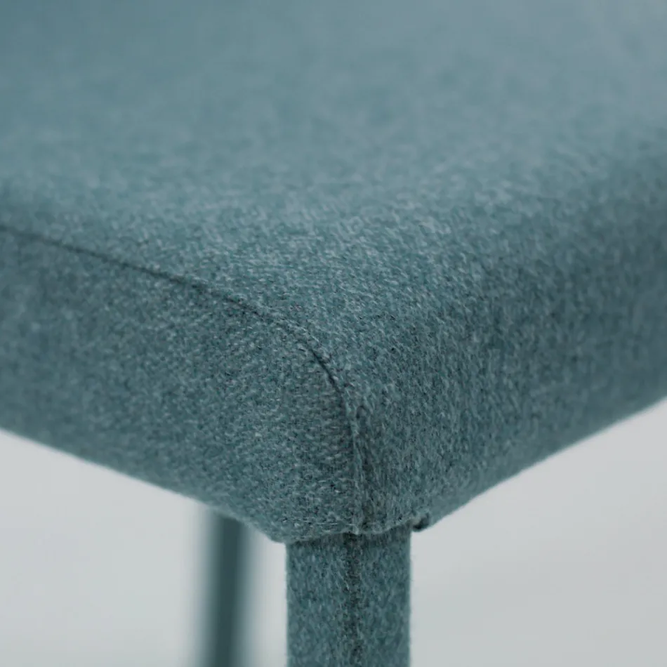 Scaun de living imbracat in stofa Made in Italy - Roslin Viadurini