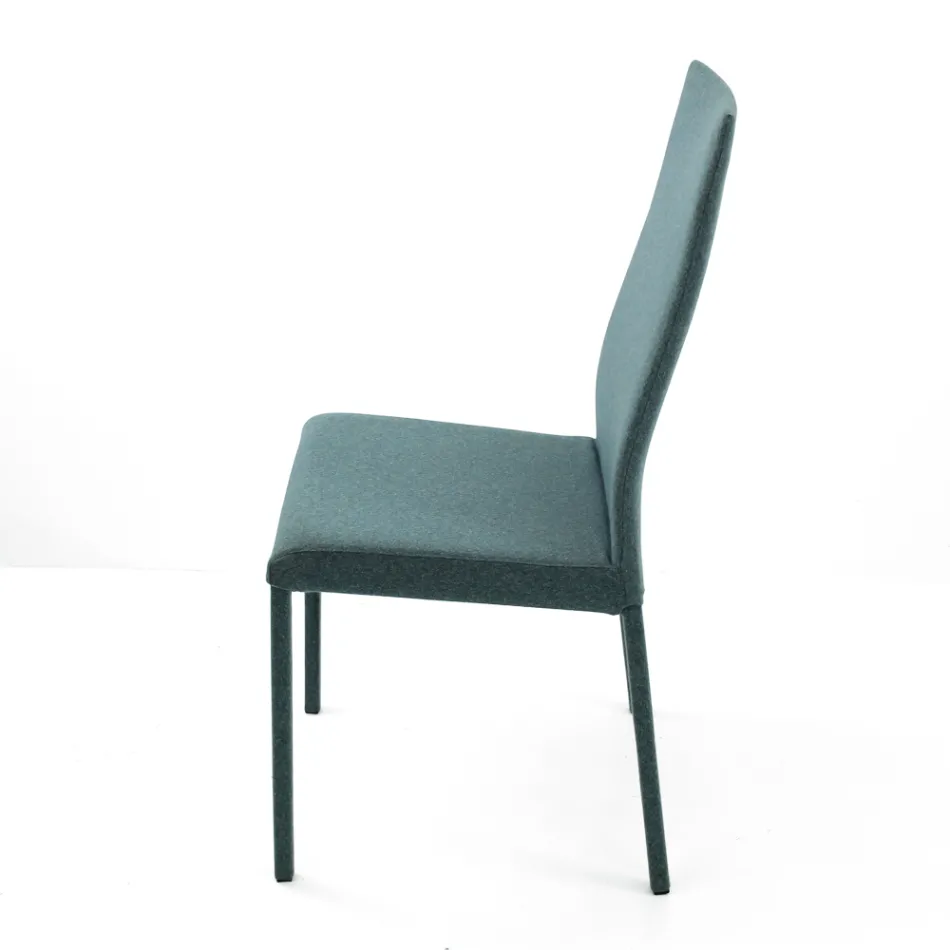 Scaun de living imbracat in stofa Made in Italy - Roslin Viadurini