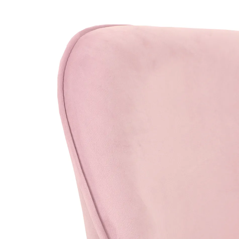 Scaun de birou baza metalica si scaun din stofa - Anguilla Viadurini