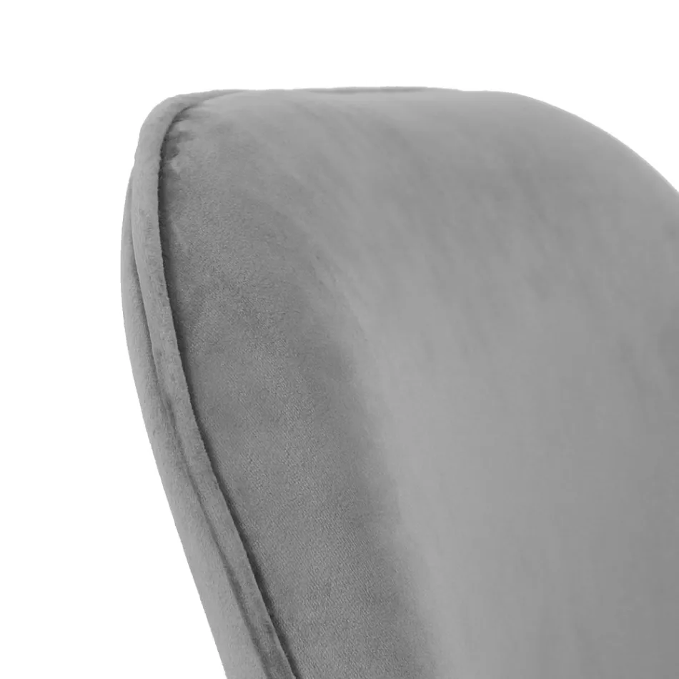 Scaun de birou baza metalica si scaun din stofa - Anguilla Viadurini