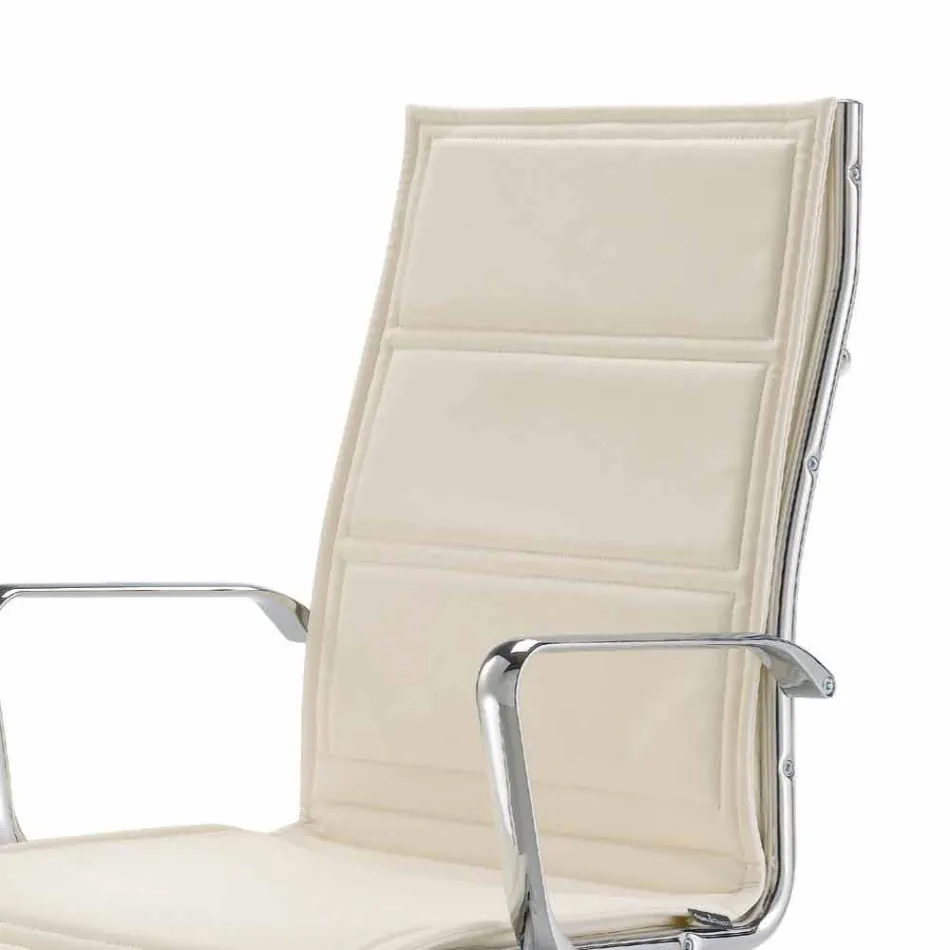 Scaun de birou cu monococ din imitație de piele fabricat în Italia Agata Viadurini