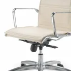 Scaun de birou cu monococ din imitație de piele fabricat în Italia Agata Viadurini