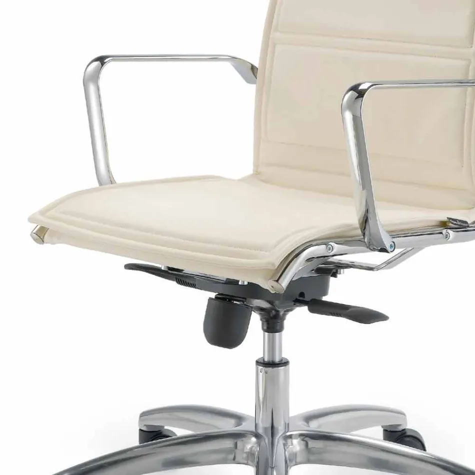 Scaun de birou cu monococ din imitație de piele fabricat în Italia Agata Viadurini