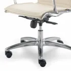 Scaun de birou cu monococ din imitație de piele fabricat în Italia Agata Viadurini