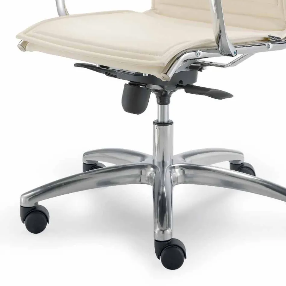 Scaun de birou cu monococ din imitație de piele fabricat în Italia Agata Viadurini