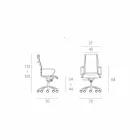 Scaun de birou cu monococ din imitație de piele fabricat în Italia Agata Viadurini