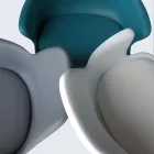 Scaun de birou cu rotile, cotiere si scaun reglabil pe inaltime - Iuri Viadurini