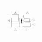 Scaun de birou cu sanii ergonomice Made in Italy - Filanna Viadurini