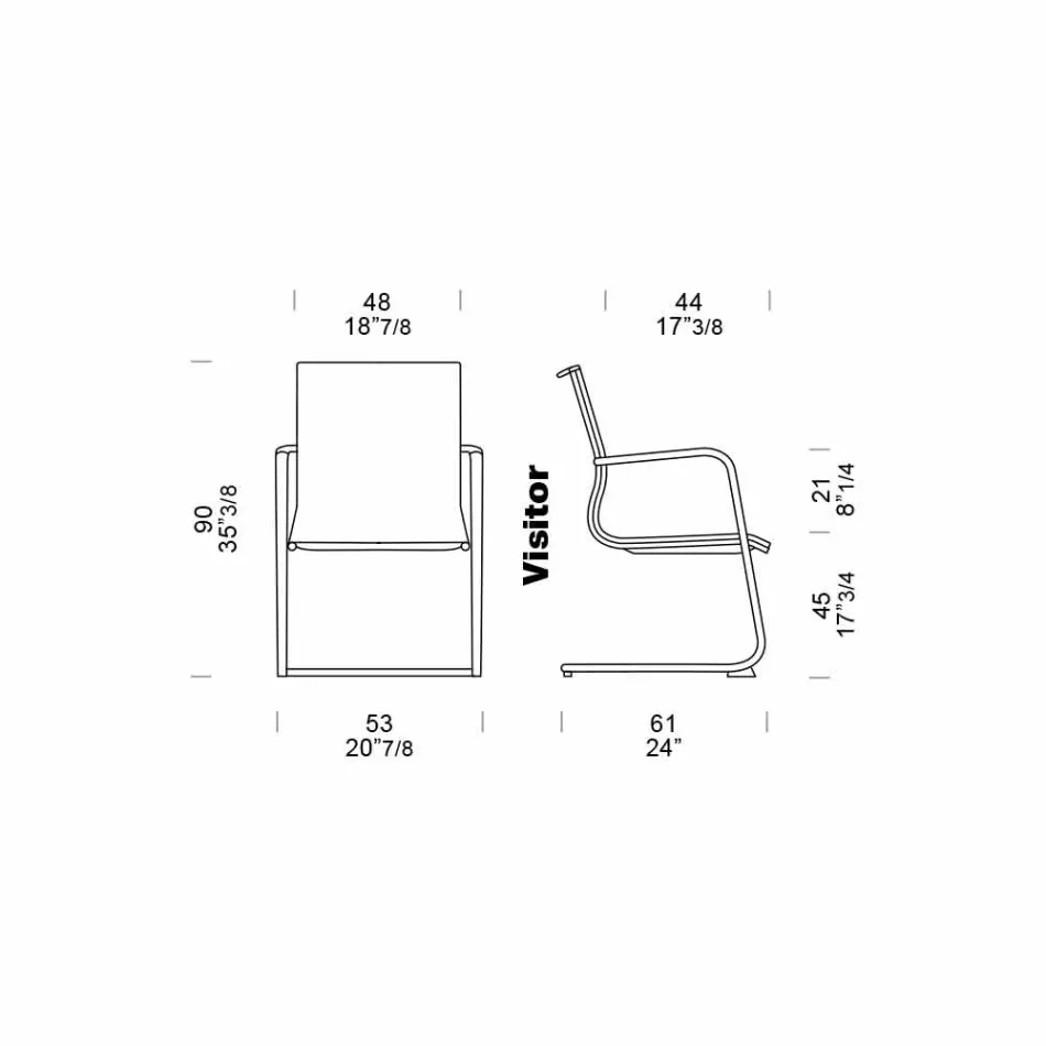 Scaun de birou cu sanii ergonomice Made in Italy - Filanna Viadurini