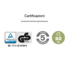 Scaun de birou ergonomic și pivotant cu cotiere Made in Italy - Fulvio Viadurini