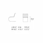 Scaun de birou din trestie naturală și oțel cromat Fabricat în Italia - Formentera Viadurini