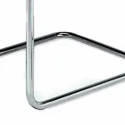 Scaun de birou din piele cu structură din oțel cromat Fabricat în Italia - Elite Viadurini