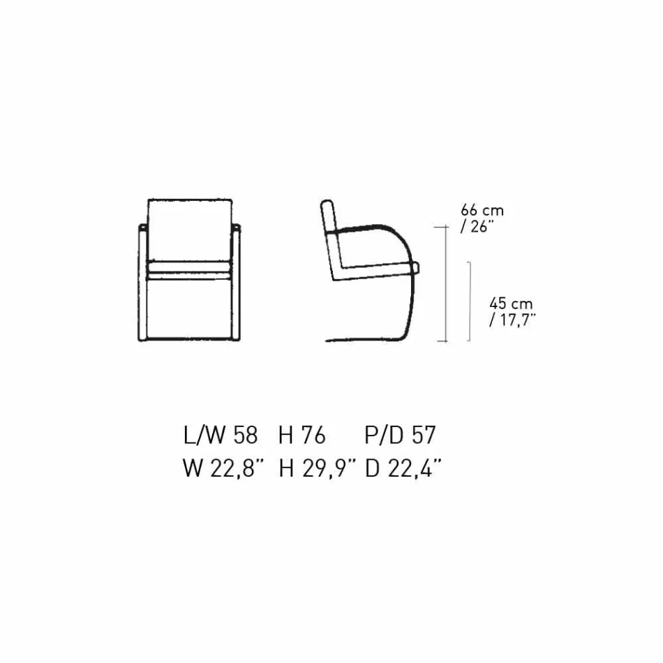 Scaun de birou din piele cu structură din oțel cromat Fabricat în Italia - Cuarț Viadurini