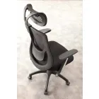 Scaun de birou operativ și semi-direcțional în Black Tecnoete - Gerlanda Viadurini