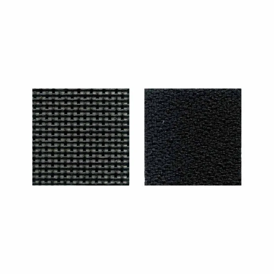 Scaun de birou semi-direcțional în tehnorete și țesătură neagră - Vespasiano Viadurini