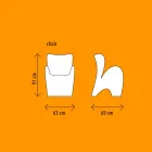 Scaun de design pentru interior sau exterior din plastic colorat 2 bucăți - Crin de Myyour Viadurini