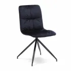 Scaun design modern tapitate in tesatura Chiara Viadurini