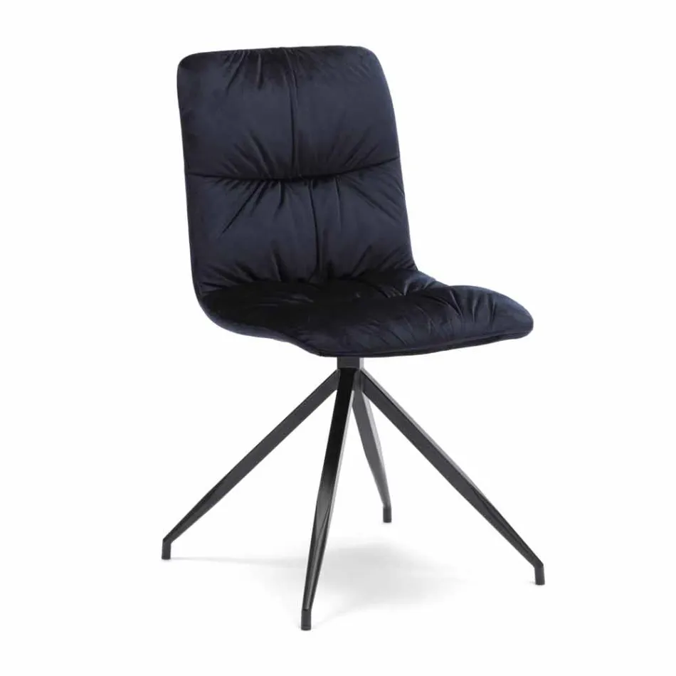 Scaun design modern tapitate in tesatura Chiara Viadurini