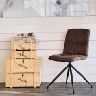 Scaun design modern tapitate in tesatura Chiara Viadurini