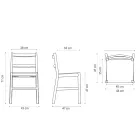 Scaun de inalta calitate din lemn masiv de fag, fabricat in Italia, 2 bucati - Nora Viadurini