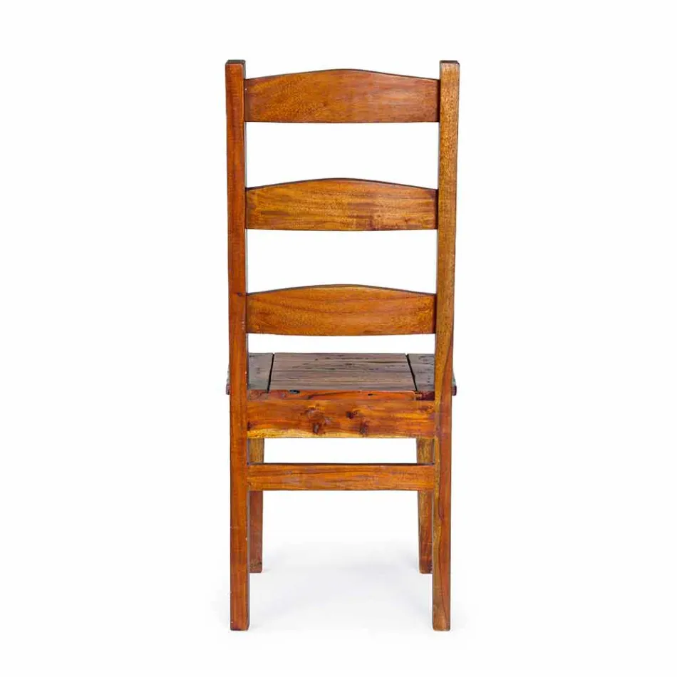 Scaun cu design clasic din lemn de salcâm masiv Homemotion - Moritz Viadurini