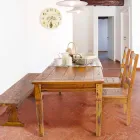 Scaun cu design clasic din lemn de salcâm masiv Homemotion - Moritz Viadurini