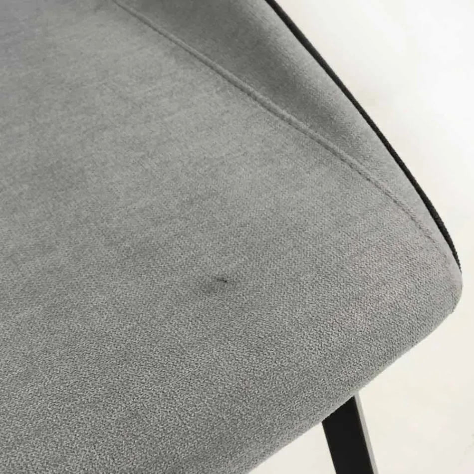 Scaun de design din țesătură cu picioare pătrate fabricat în Italia, 4 piese - Oriella Viadurini