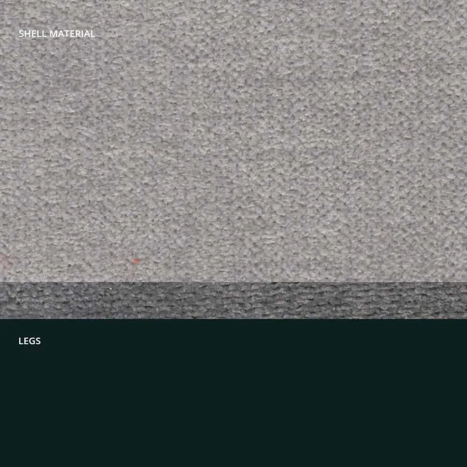 Scaun de design din țesătură cu picioare pătrate fabricat în Italia, 4 piese - Oriella Viadurini