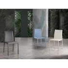 Scaun elegant cu design modern din piele artificiala colorata pentru camera de zi - Grenger Viadurini