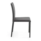 Scaun elegant cu design modern din piele artificiala colorata pentru camera de zi - Grenger Viadurini