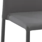 Scaun elegant cu design modern din piele artificiala colorata pentru camera de zi - Grenger Viadurini