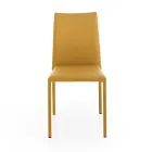 Scaun elegant cu design modern din piele artificiala colorata pentru camera de zi - Grenger Viadurini