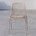 Chagall - Scaun de design pentru interior și exterior din polipropilenă și metal Viadurini