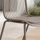 Chagall - Scaun de design pentru interior și exterior din polipropilenă și metal Viadurini