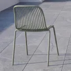 Chagall - Scaun de design pentru interior și exterior din polipropilenă și metal Viadurini
