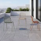 Chagall - Scaun de design pentru interior și exterior din polipropilenă și metal Viadurini