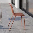 Chagall - Scaun de design pentru interior și exterior din polipropilenă și metal Viadurini