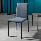 Scaun de sufragerie din material textil de designer fabricat in Italia, Conny Viadurini