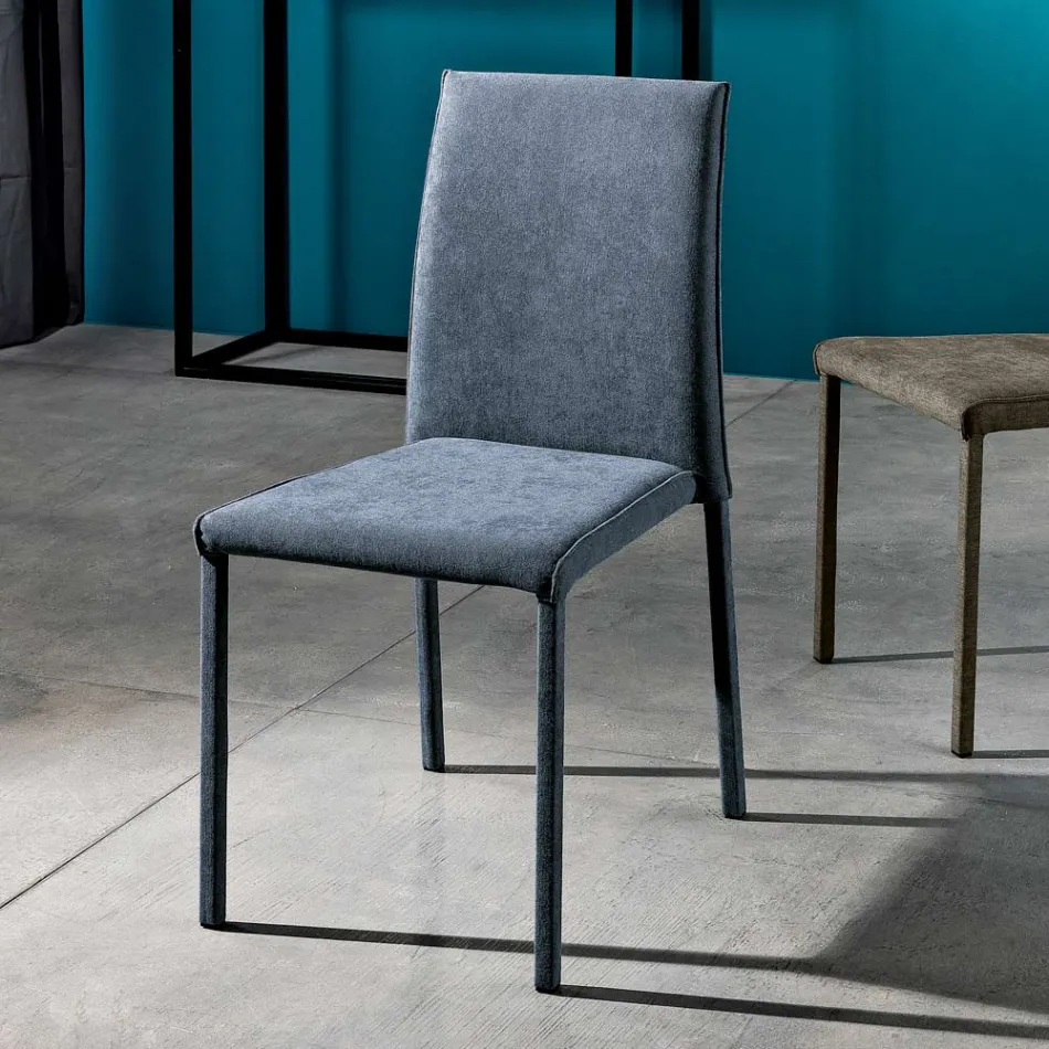 Scaun de sufragerie din material textil de designer fabricat in Italia, Conny Viadurini