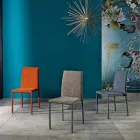 Scaun de sufragerie din material textil de designer fabricat in Italia, Conny Viadurini