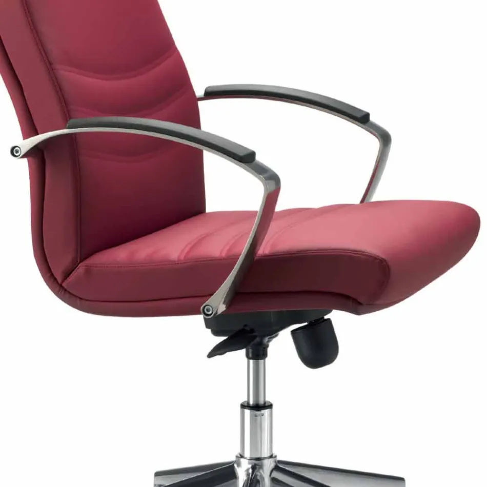 Scaun executiv al birourilor monococă din imitație de piele Debora Viadurini