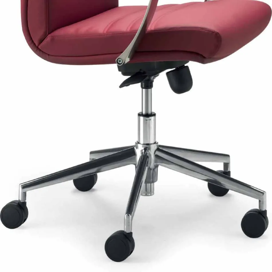 Scaun executiv al birourilor monococă din imitație de piele Debora Viadurini