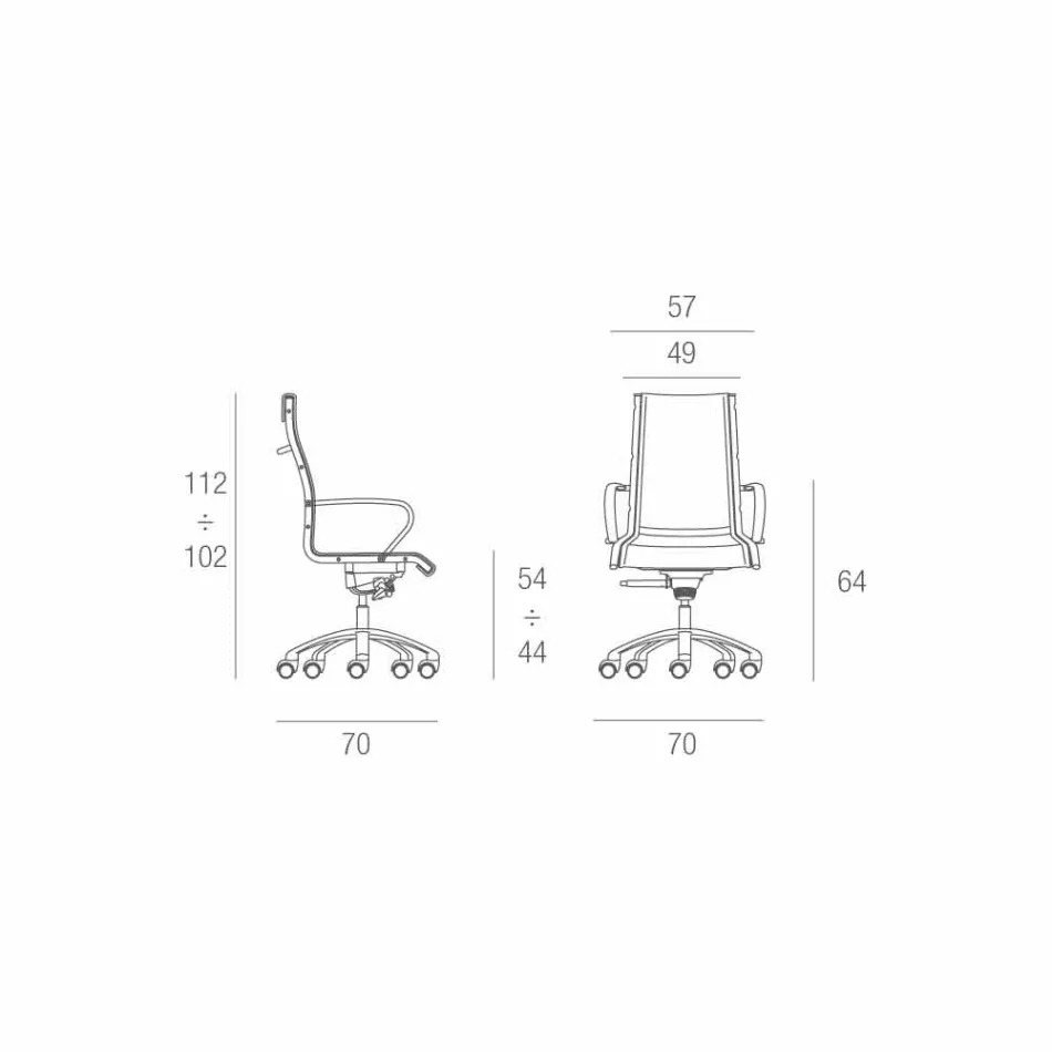 Scaun executiv de design produs în Italia în rețeaua Agata Viadurini