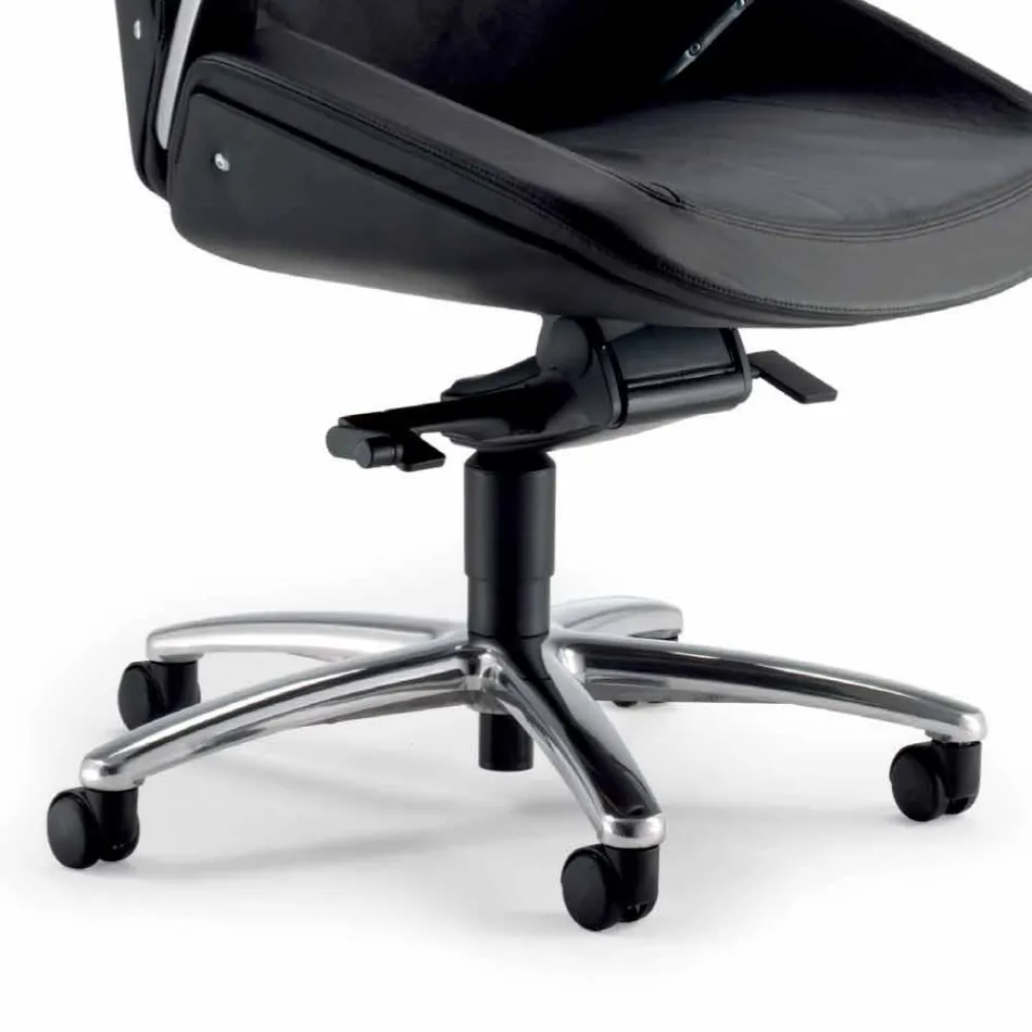 Scaun executiv în piele de vacă Ada Angelo Pinaffo &amp; Gorgi Viadurini