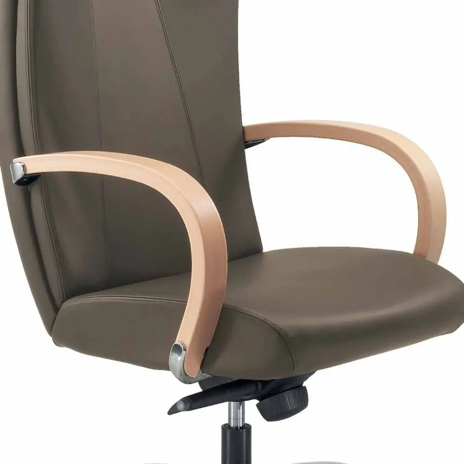 scaun executiv autentic cowhide Ambra moderne de tip floare Viadurini