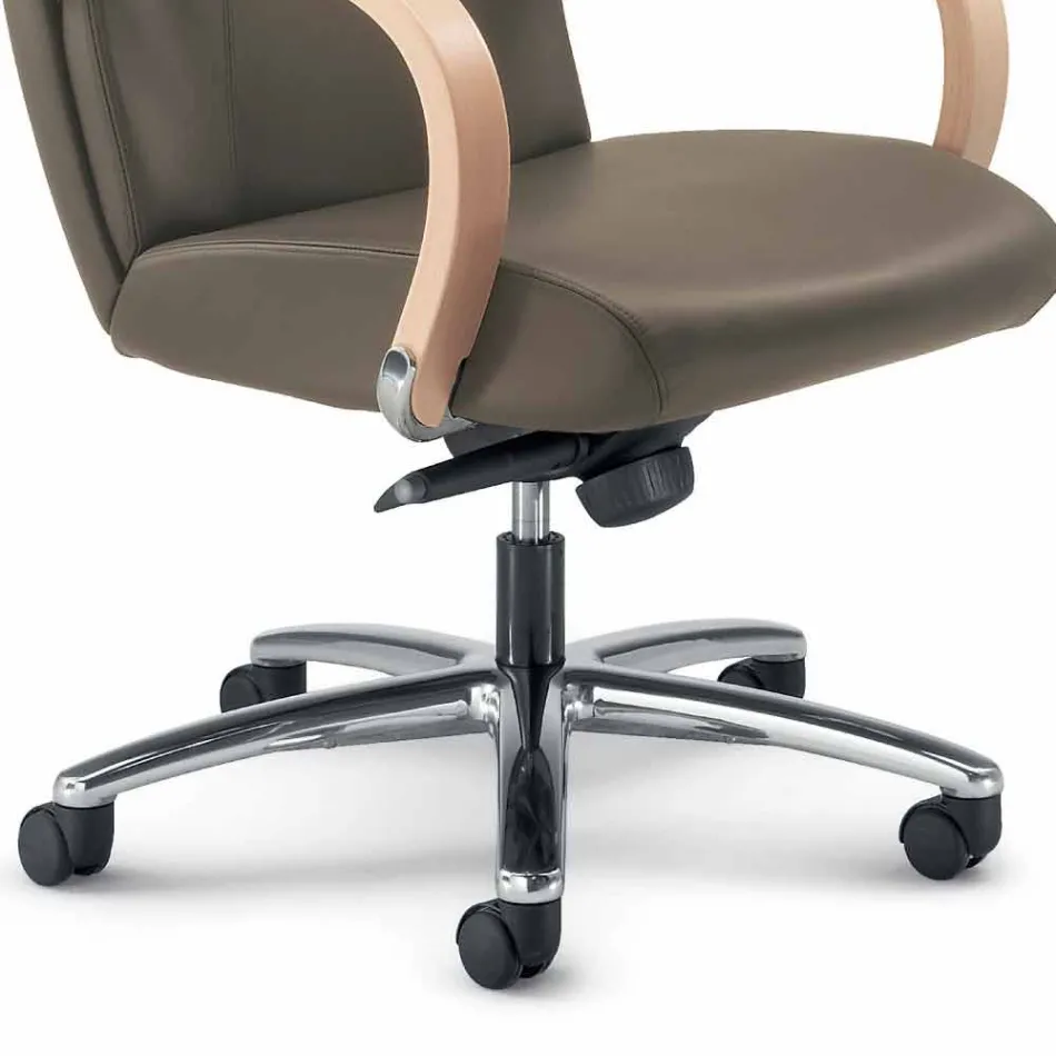 scaun executiv autentic cowhide Ambra moderne de tip floare Viadurini