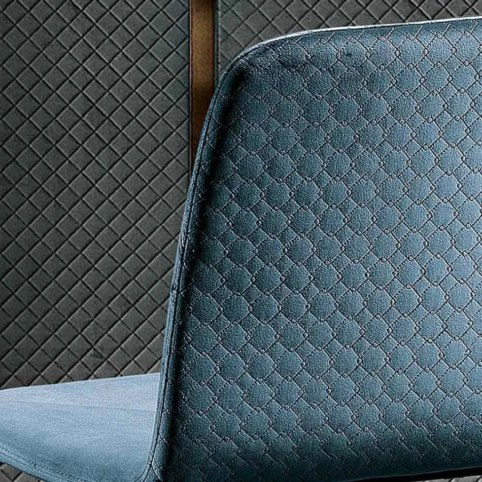 Scaun elegant de design modern din catifea colorata si lemn - Bizet Viadurini