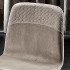 Scaun elegant de design modern din catifea colorata si lemn - Bizet Viadurini