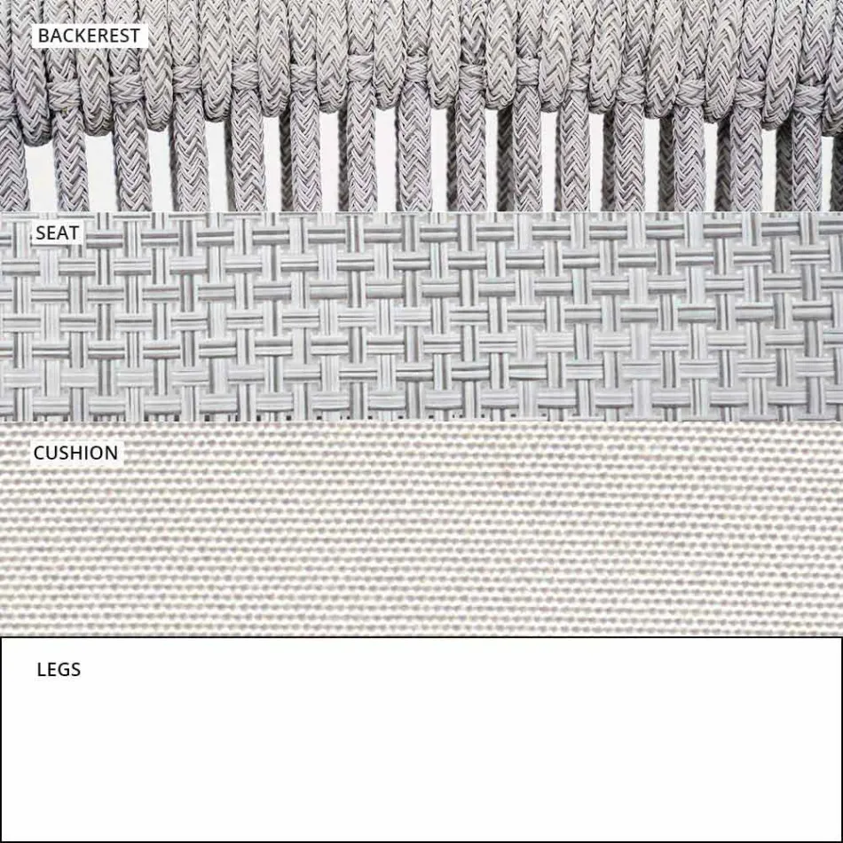 Scaun exterior cu cotiere Stivuabil tapițat H 78cm - Smart by Varaschin Viadurini