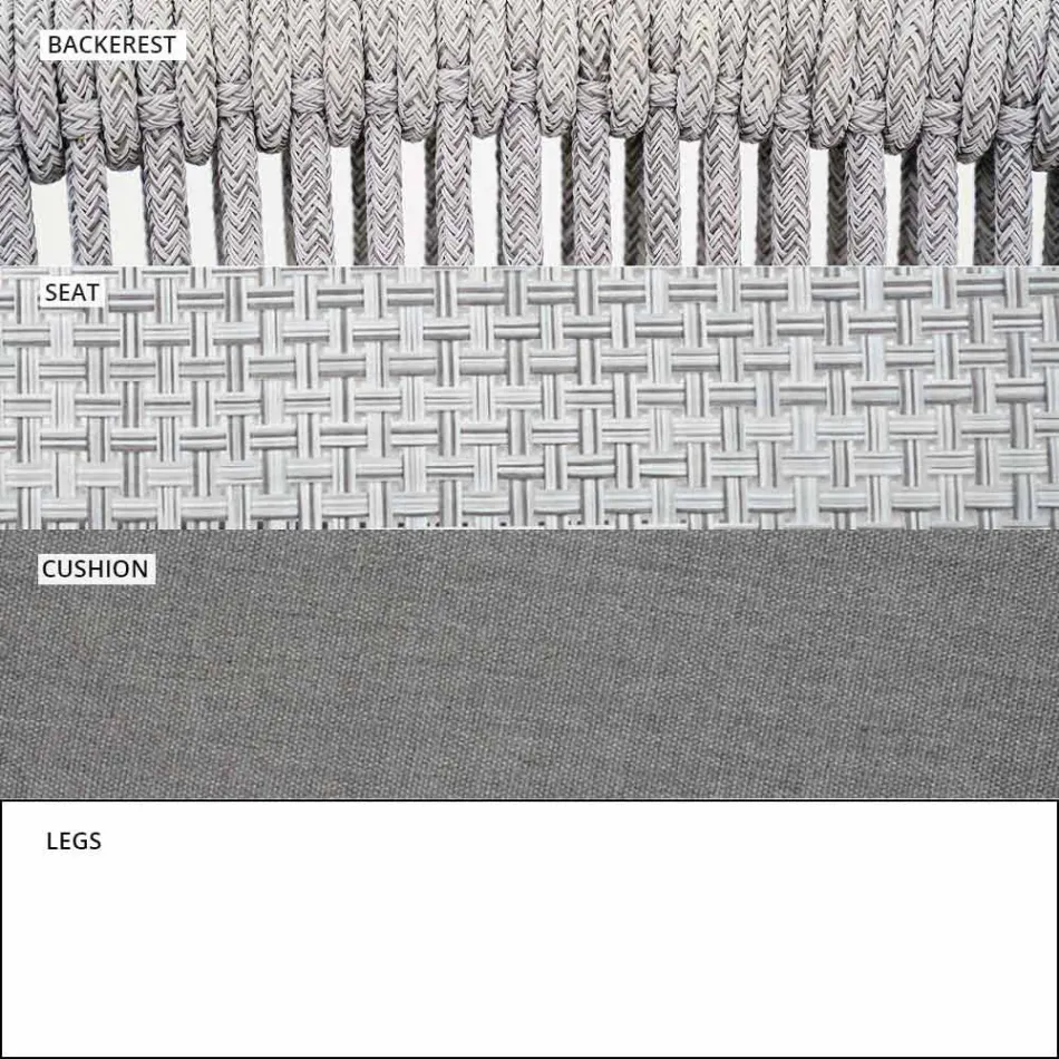 Scaun exterior cu cotiere Stivuabil tapițat H 78cm - Smart by Varaschin Viadurini